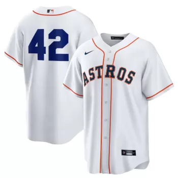 Men's Houston Astros Nike White Home 2025 Jackie Robinson Day Replica Jersey Men's Houston Astros Nike White Home 2025 Jackie Robinson Day Replica Jersey