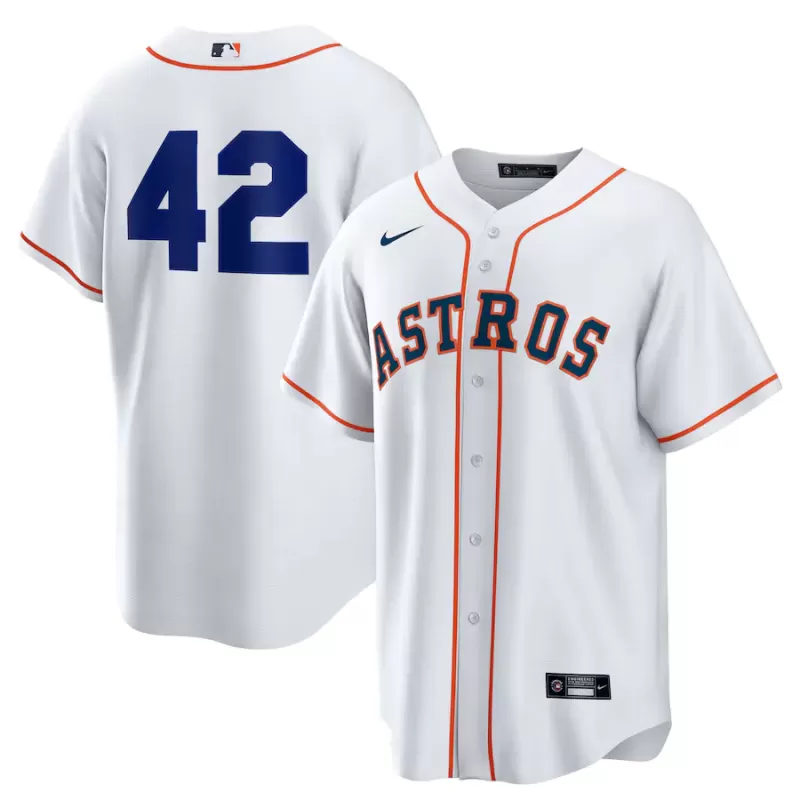 Men's Houston Astros Nike White Home 2025 Jackie Robinson Day Replica Jersey Men's Houston Astros Nike White Home 2025 Jackie Robinson Day Replica Jersey