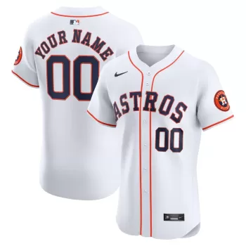 Men's Houston Astros Nike White Home Elite Custom Jersey Men's Houston Astros Nike White Home Elite Custom Jersey