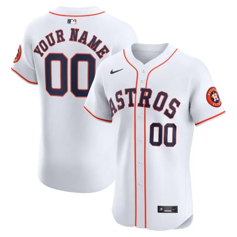Men's Houston Astros Nike White Home Elite Custom Jersey Men's Houston Astros Nike White Home Elite Custom Jersey