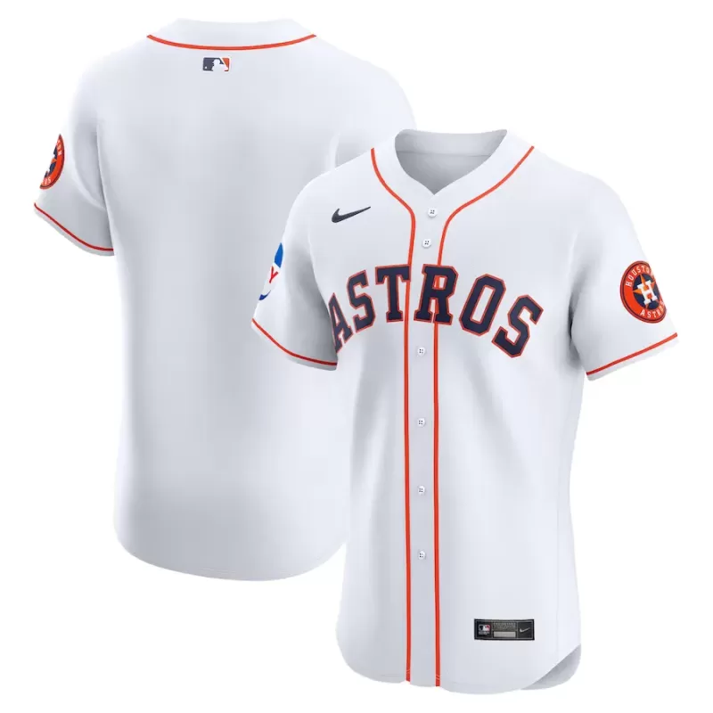 Men's Houston Astros Nike White Home Elite Patch Jersey Men's Houston Astros Nike White Home Elite Patch Jersey
