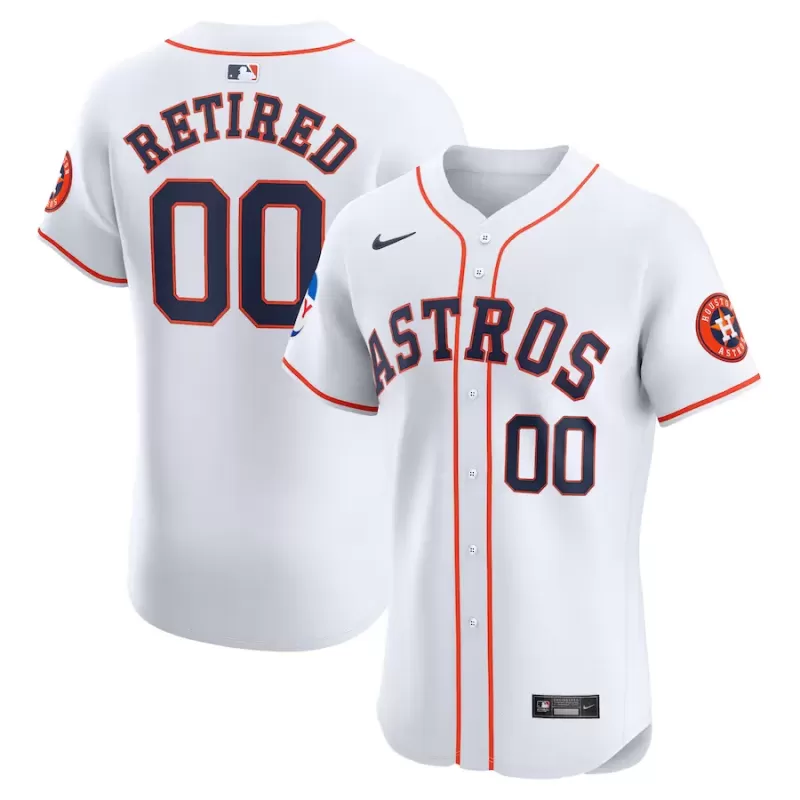 Men's Houston Astros Nike White Home Elite Pick-A-Player Retired Roster Patch Jersey Men's Houston Astros Nike White Home Elite Pick-A-Player Retired Roster Patch Jersey