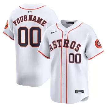 Men's Houston Astros Nike White Home Limited Custom Jersey Men's Houston Astros Nike White Home Limited Custom Jersey