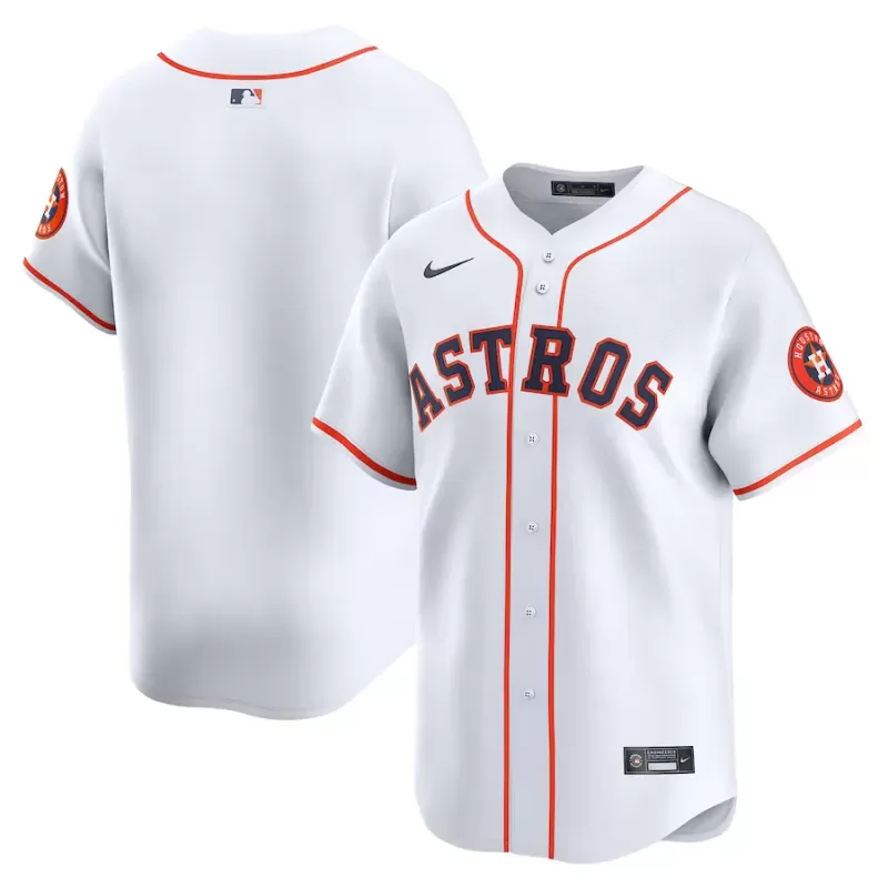 Men's Houston Astros Nike White Home Limited Jersey Men's Houston Astros Nike White Home Limited Jersey
