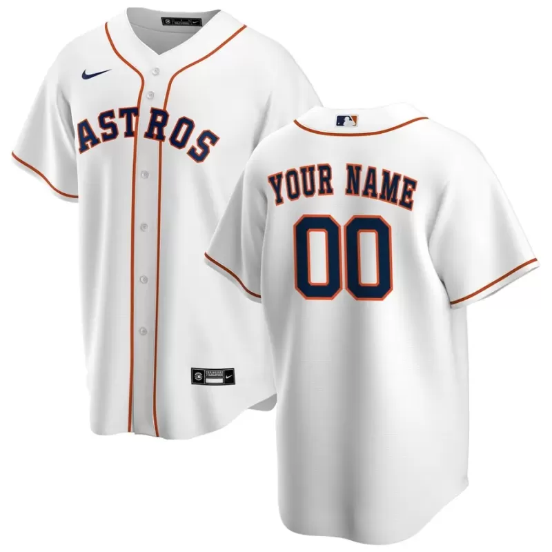 Men's Houston Astros Nike White Home Replica Custom Jersey Men's Houston Astros Nike White Home Replica Custom Jersey