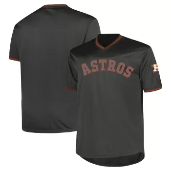 Men's Houston Astros Profile Charcoal Big & Tall Pop Fashion Jersey Men's Houston Astros Profile Charcoal Big & Tall Pop Fashion Jersey