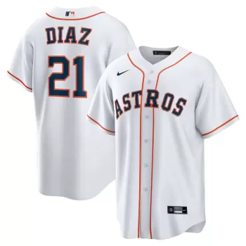 Men's Houston Astros Yainer Diaz Nike White Home Replica Jersey Men's Houston Astros Yainer Diaz Nike White Home Replica Jersey