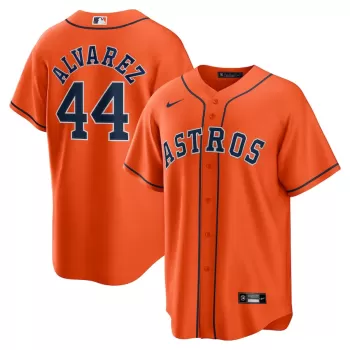 Men's Houston Astros Yordan Álvarez Nike Orange Alternate Replica Player Jersey Men's Houston Astros Yordan Álvarez Nike Orange Alternate Replica Player Jersey