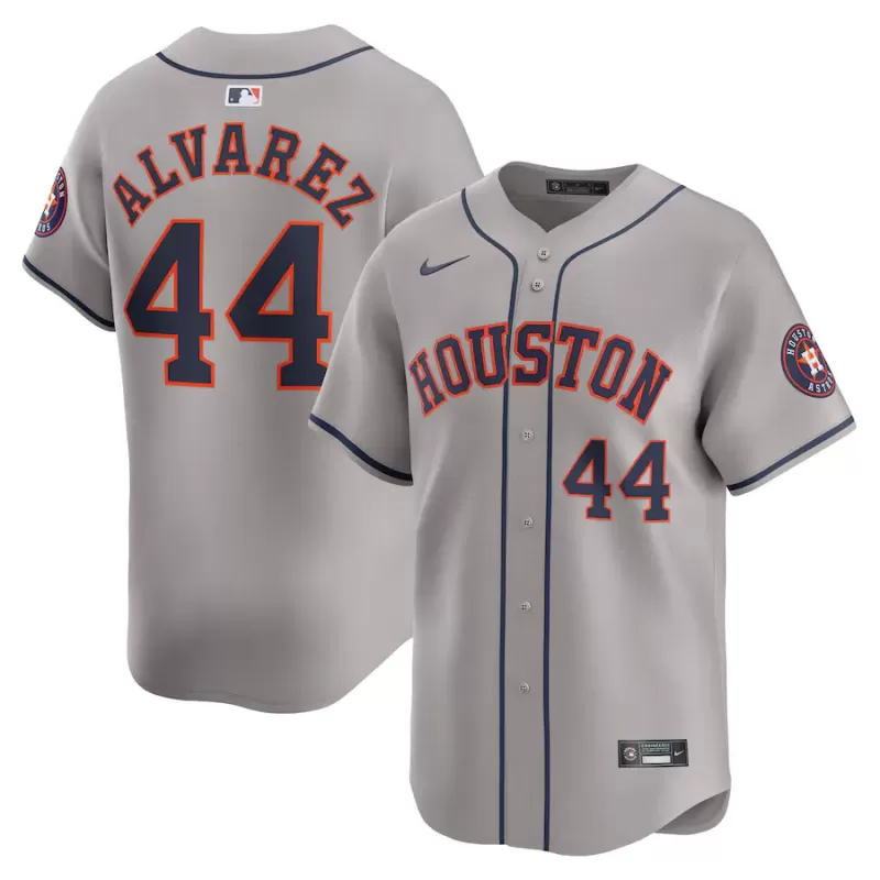 Men's Houston Astros Yordan Alvarez Nike Gray Away Limited Player Jersey Men's Houston Astros Yordan Alvarez Nike Gray Away Limited Player Jersey