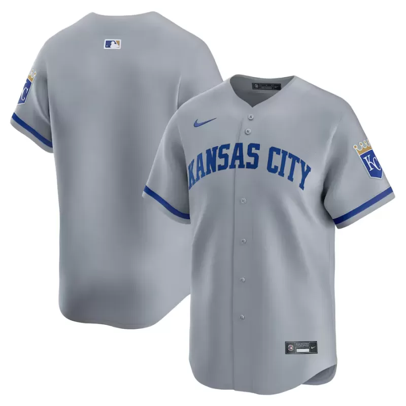 Men's Kansas City Royals Nike Gray Away Limited Jersey Men's Kansas City Royals Nike Gray Away Limited Jersey