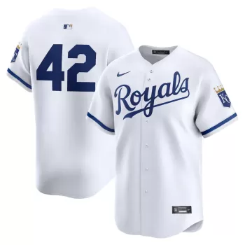 Men's Kansas City Royals Nike White 2024 Jackie Robinson Day Home Limited Jersey Men's Kansas City Royals Nike White 2024 Jackie Robinson Day Home Limited Jersey