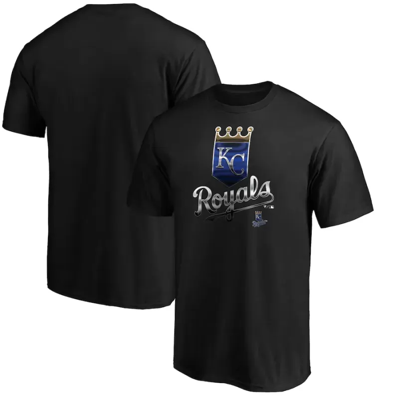 Men's Kansas City Royals Black Team Midnight Mascot T-Shirt Men's Kansas City Royals Black Team Midnight Mascot T-Shirt