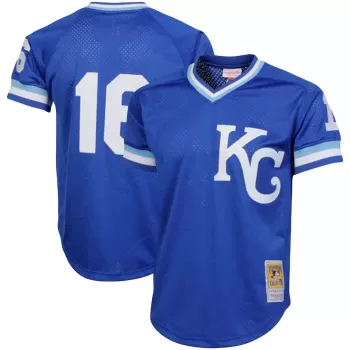 Men's Kansas City Royals Bo Jackson Mitchell & Ness Royal Cooperstown Collection Big & Tall Mesh Batting Practice Jersey Men's Kansas City Royals Bo Jackson Mitchell & Ness Royal Cooperstown Collection Big & Tall Mesh Batting Practice Jersey