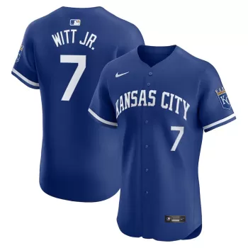 Men's Kansas City Royals Bobby Witt Jr. Nike Royal Alternate Elite Player Jersey Men's Kansas City Royals Bobby Witt Jr. Nike Royal Alternate Elite Player Jersey
