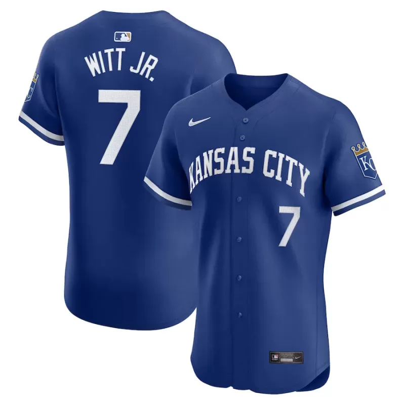 Men's Kansas City Royals Bobby Witt Jr. Nike Royal Alternate Elite Player Jersey