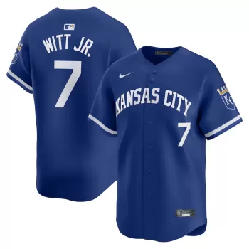 Men's Kansas City Royals Bobby Witt Jr. Nike Royal Alternate Limited Player Jersey Men's Kansas City Royals Bobby Witt Jr. Nike Royal Alternate Limited Player Jersey