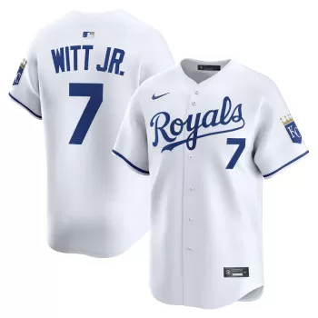 Men's Kansas City Royals Bobby Witt Jr. Nike White Alternate Limited Player Jersey Men's Kansas City Royals Bobby Witt Jr. Nike White Alternate Limited Player Jersey