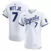 Men's Kansas City Royals Bobby Witt Jr. Nike White Home Elite Jersey Men's Kansas City Royals Bobby Witt Jr. Nike White Home Elite Jersey