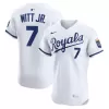 Men's Kansas City Royals Bobby Witt Jr. Nike White Home Elite Jersey Men's Kansas City Royals Bobby Witt Jr. Nike White Home Elite Jersey