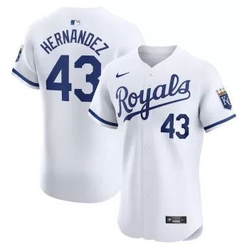 Men's Kansas City Royals Carlos Hernández Nike White Home Elite Player Jersey Men's Kansas City Royals Carlos Hernández Nike White Home Elite Player Jersey