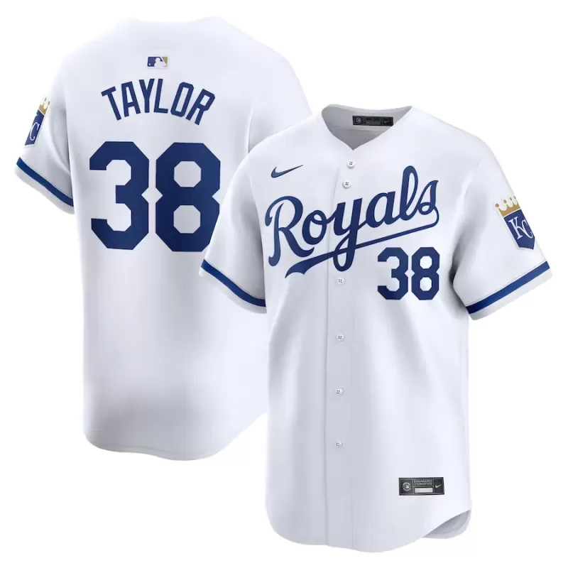 Men's Kansas City Royals Josh Taylor Nike White Home Limited Player Jersey Men's Kansas City Royals Josh Taylor Nike White Home Limited Player Jersey