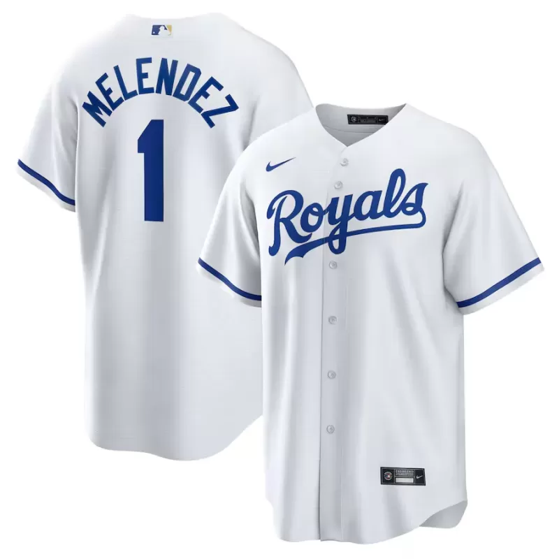 Men's Kansas City Royals MJ Melendez Nike White Home Replica Jersey Men's Kansas City Royals MJ Melendez Nike White Home Replica Jersey