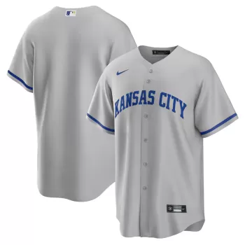 Men's Kansas City Royals Nike Gray Road Replica Team Jersey Men's Kansas City Royals Nike Gray Road Replica Team Jersey