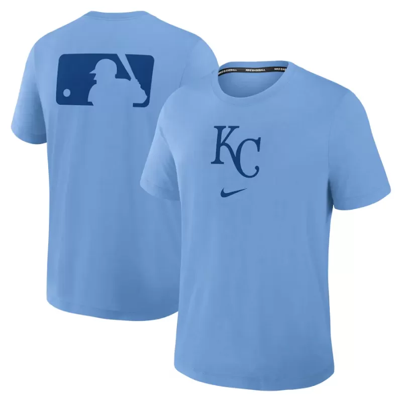 Men's Kansas City Royals Nike Light Blue Authentic Collection Early Work Tri-Blend Performance T-Shirt Men's Kansas City Royals Nike Light Blue Authentic Collection Early Work Tri-Blend Performance T-Shirt