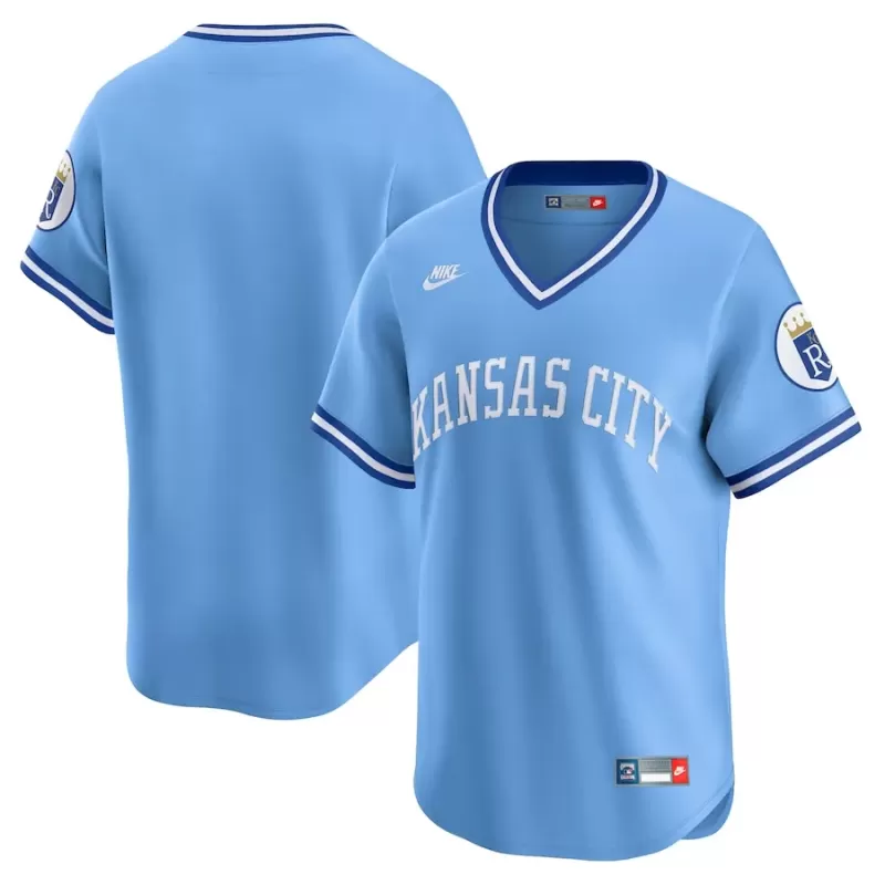 Men's Kansas City Royals Nike Light Blue Cooperstown Collection Limited Jersey Men's Kansas City Royals Nike Light Blue Cooperstown Collection Limited Jersey