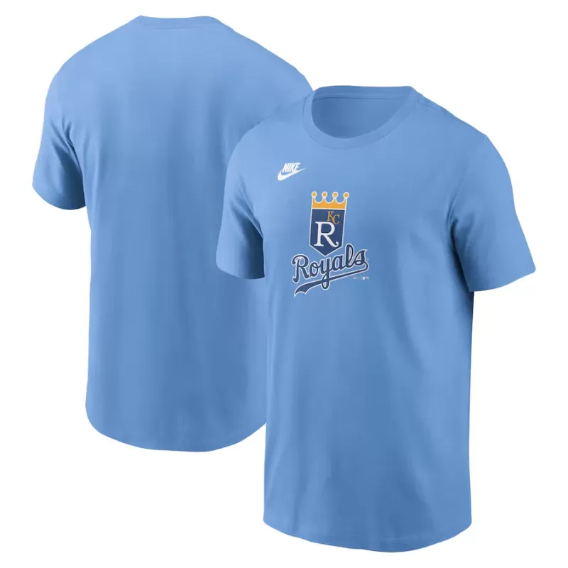 Men's Kansas City Royals Nike Light Blue Cooperstown Collection Team Logo T-Shirt Men's Kansas City Royals Nike Light Blue Cooperstown Collection Team Logo T-Shirt