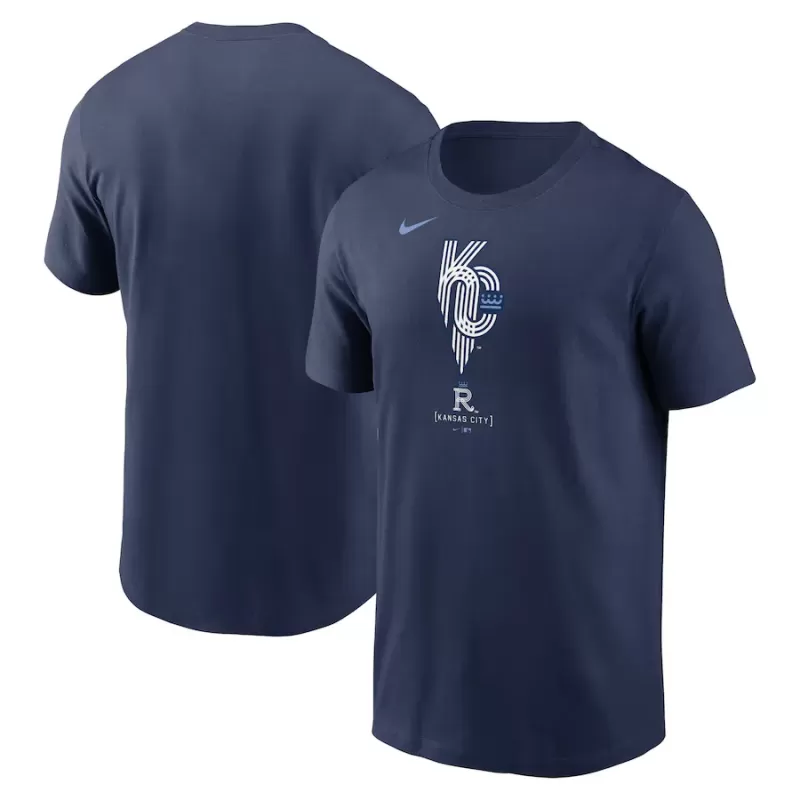 Men's Kansas City Royals Nike Navy City Connect Large Logo T-Shirt Men's Kansas City Royals Nike Navy City Connect Large Logo T-Shirt