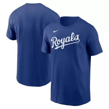 Men's Kansas City Royals Nike Royal Fuse Wordmark T-Shirt Men's Kansas City Royals Nike Royal Fuse Wordmark T-Shirt