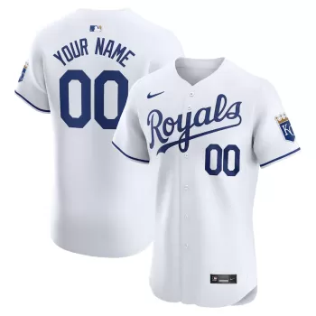 Men's Kansas City Royals Nike White Home Elite Custom Jersey Men's Kansas City Royals Nike White Home Elite Custom Jersey