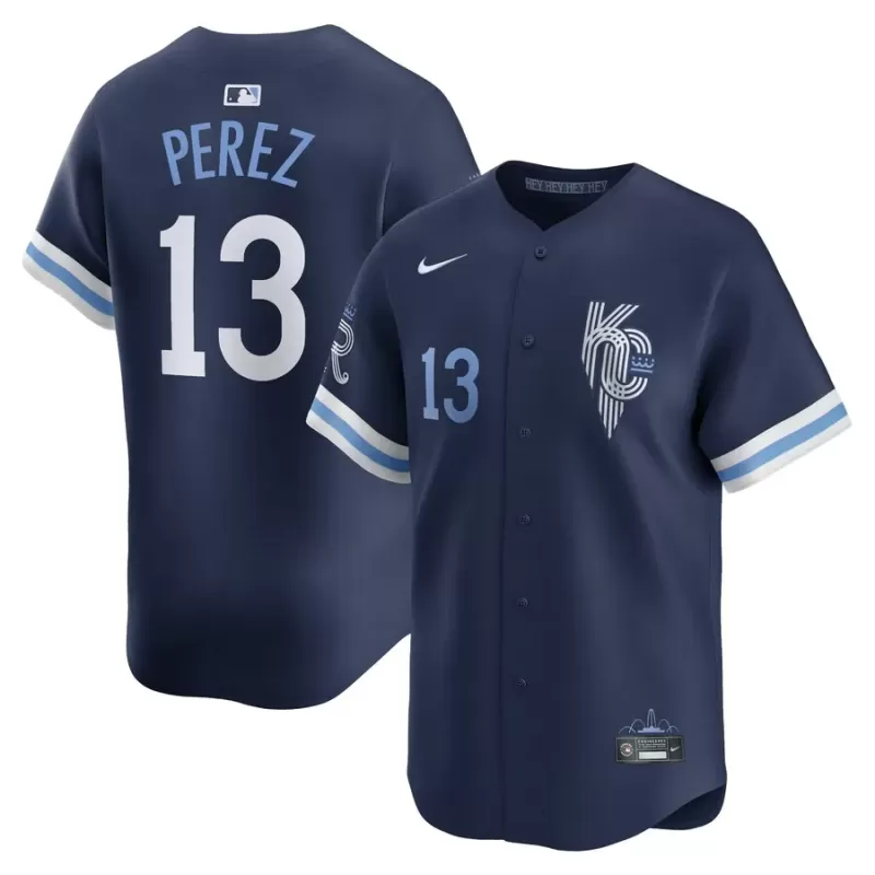 Men's Kansas City Royals Salvador Perez Nike Navy City Connect Limited Player Jersey Men's Kansas City Royals Salvador Perez Nike Navy City Connect Limited Player Jersey