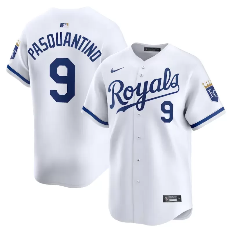 Men's Kansas City Royals Vinnie Pasquantino Nike White Home Limited Player Jersey Men's Kansas City Royals Vinnie Pasquantino Nike White Home Limited Player Jersey