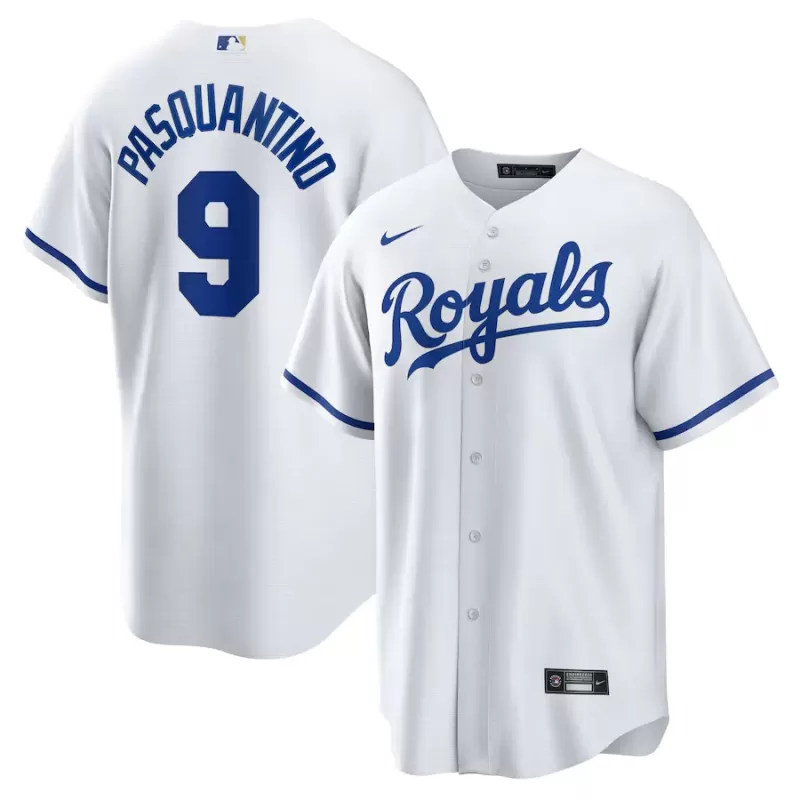Men's Kansas City Royals Vinnie Pasquantino Nike White Home Replica Jersey
