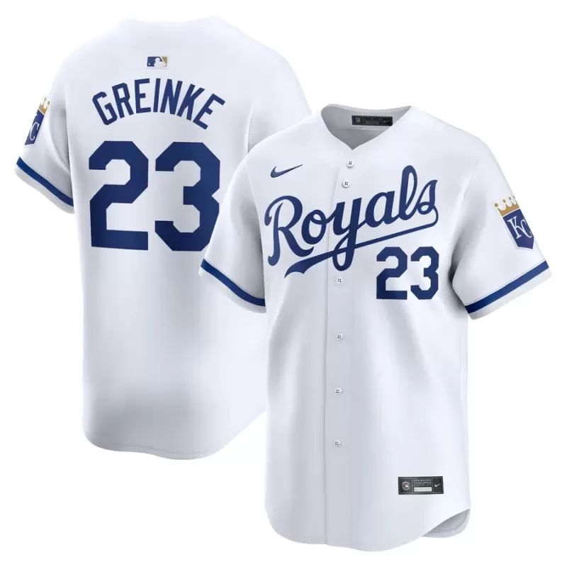 Men's Kansas City Royals Zack Greinke Nike White Home Limited Player Jersey Men's Kansas City Royals Zack Greinke Nike White Home Limited Player Jersey