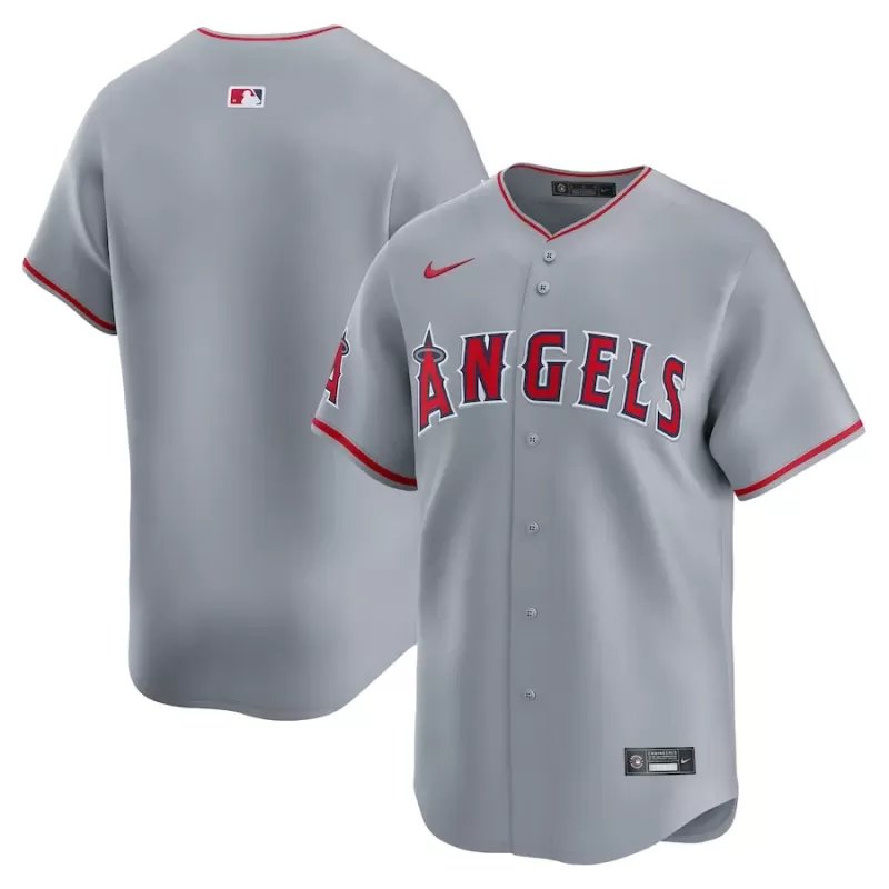 Men's Los Angeles Angels Nike Gray Away Limited Jersey Men's Los Angeles Angels Nike Gray Away Limited Jersey