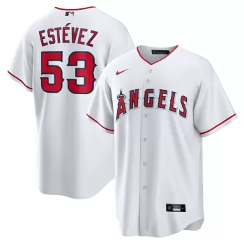 Men's Los Angeles Angels Carlos Estévez Nike White Home  Replica Player Jersey