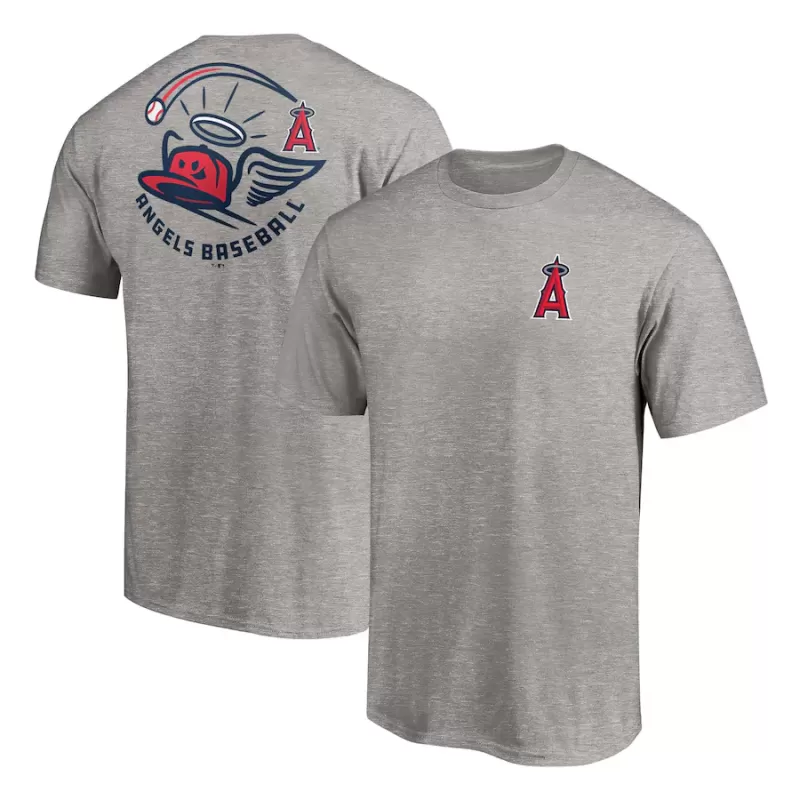 Men's Los Angeles Angels Heather Gray Cappy T-Shirt