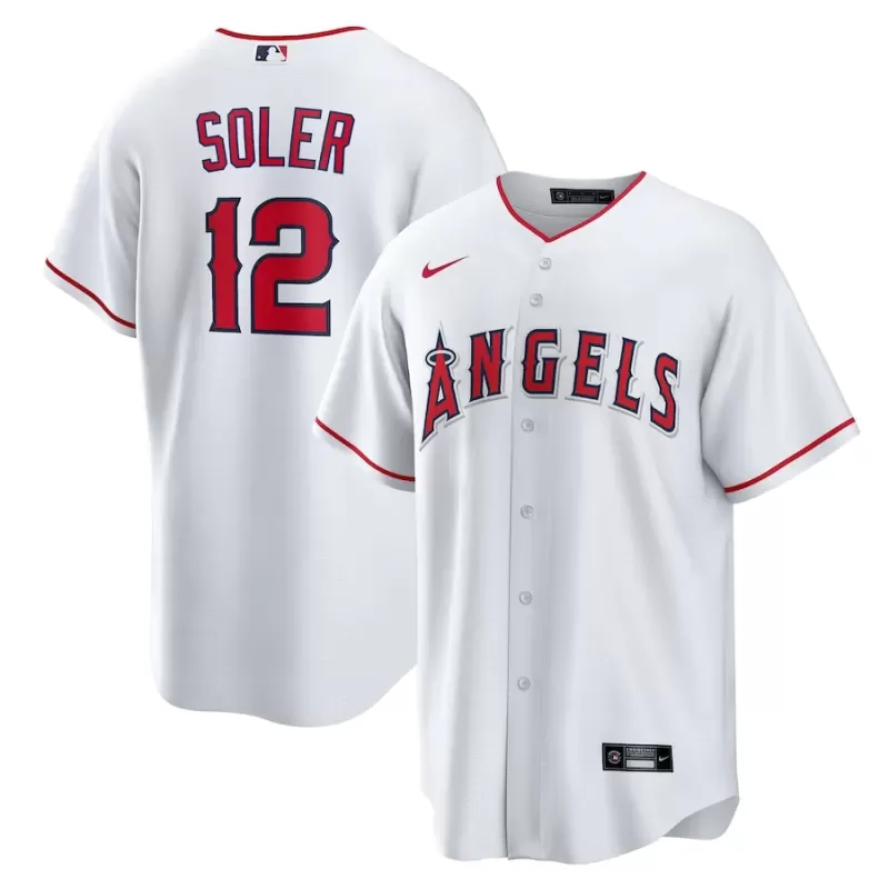 Men's Los Angeles Angels Jorge Soler Nike White Home Replica Jersey Men's Los Angeles Angels Jorge Soler Nike White Home Replica Jersey