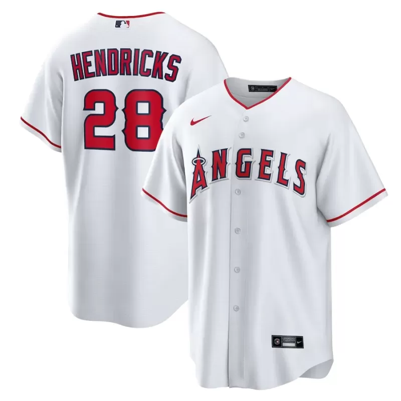 Men's Los Angeles Angels Kyle Hendricks Nike White Home Replica Jersey Men's Los Angeles Angels Kyle Hendricks Nike White Home Replica Jersey