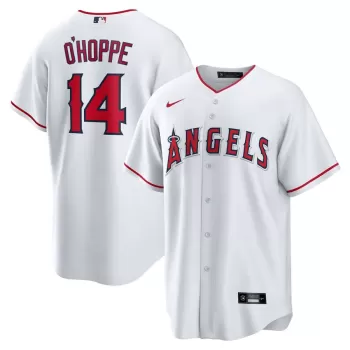 Men's Los Angeles Angels Logan O'Hoppe Nike White Home Replica Jersey Men's Los Angeles Angels Logan O'Hoppe Nike White Home Replica Jersey