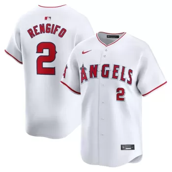 Men's Los Angeles Angels Luis Rengifo Nike White Home Limited Player Jersey Men's Los Angeles Angels Luis Rengifo Nike White Home Limited Player Jersey