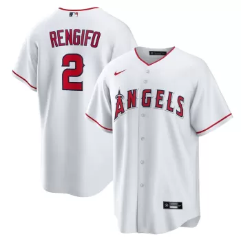 Men's Los Angeles Angels Luis Rengifo Nike White Home Replica Jersey Men's Los Angeles Angels Luis Rengifo Nike White Home Replica Jersey