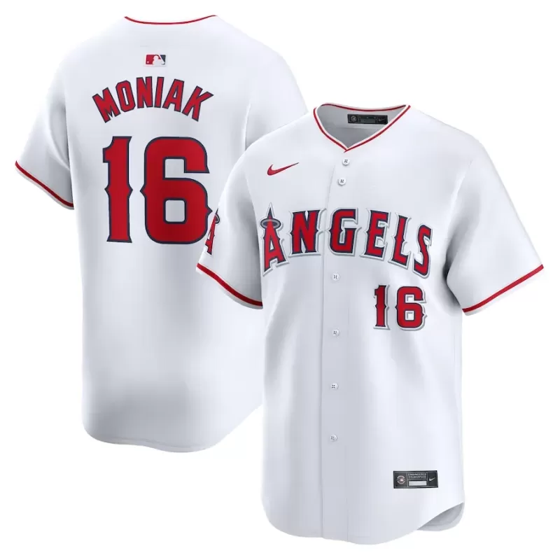 Men's Los Angeles Angels Mickey Moniak Nike White Home Limited Player Jersey Men's Los Angeles Angels Mickey Moniak Nike White Home Limited Player Jersey