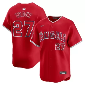 Men's Los Angeles Angels Mike Trout Nike Red Alternate Limited Player Jersey Men's Los Angeles Angels Mike Trout Nike Red Alternate Limited Player Jersey