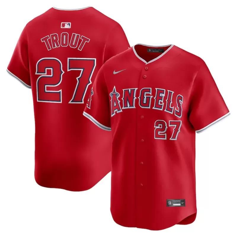 Men's Los Angeles Angels Mike Trout Nike Red Alternate Limited Player Jersey Men's Los Angeles Angels Mike Trout Nike Red Alternate Limited Player Jersey