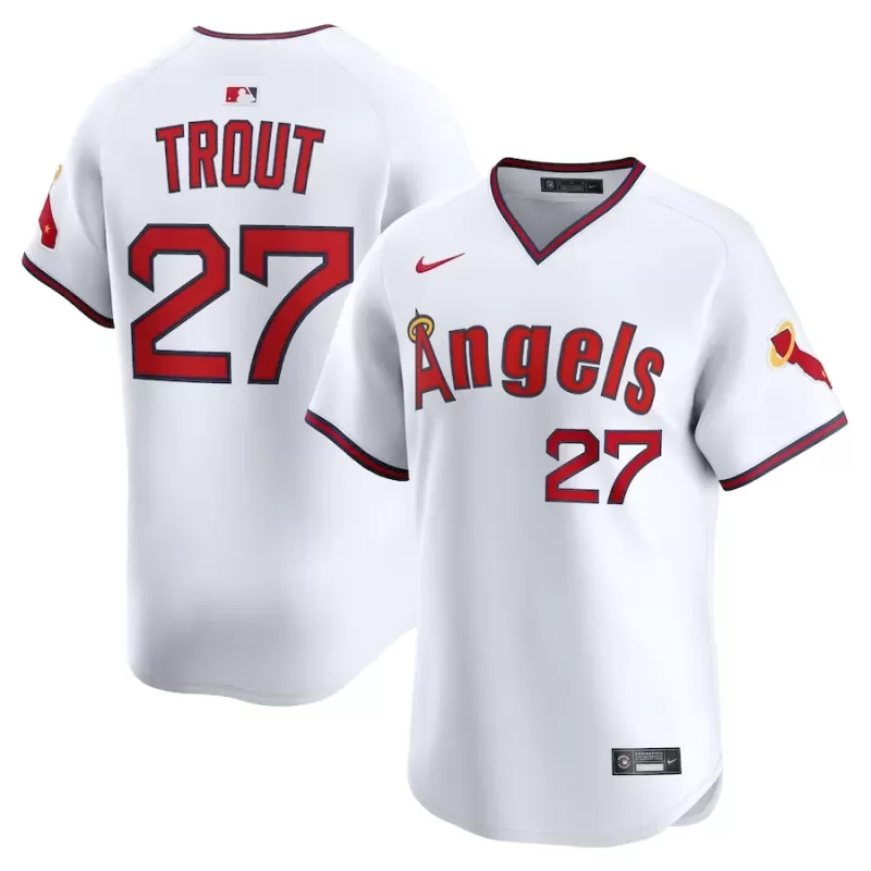 Men's Los Angeles Angels Mike Trout Nike White Alternate Limited Jersey Men's Los Angeles Angels Mike Trout Nike White Alternate Limited Jersey