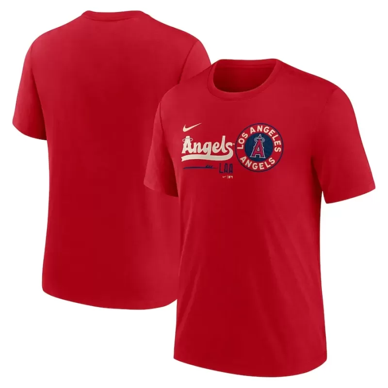 Men's Los Angeles Angels Nike City Connect Tri-Blend T-Shirt Men's Los Angeles Angels Nike City Connect Tri-Blend T-Shirt